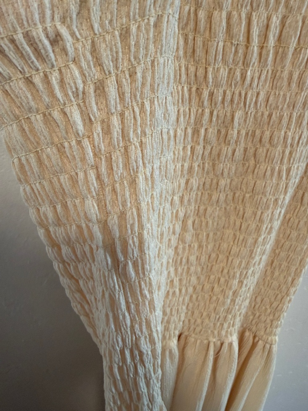 H&M Cream Maxi Dress with Textured Bodice - Picture 4 of 4